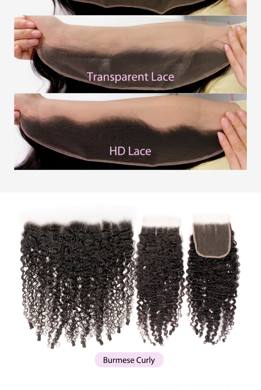 Transparent lace and HD lace frontal